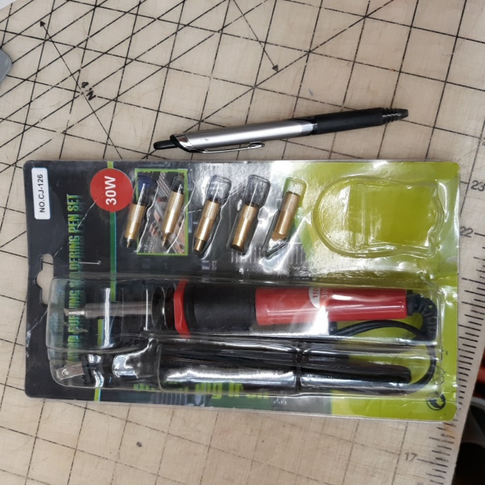 Woodburning soldering pyrography pen set NIB